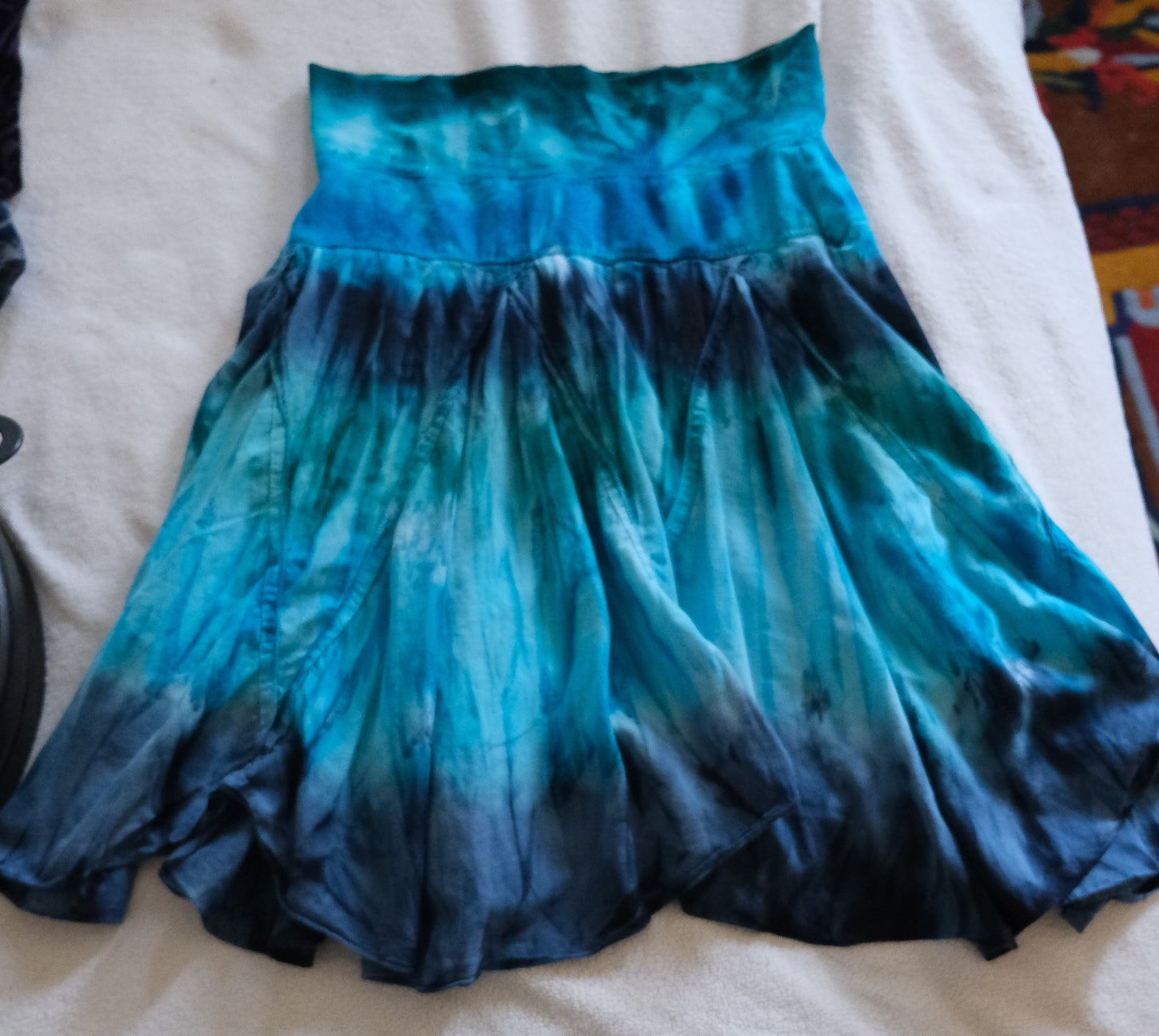 "Cute Options" Brand Bright Tie-Dyed Lightweight Skirt - Size Small